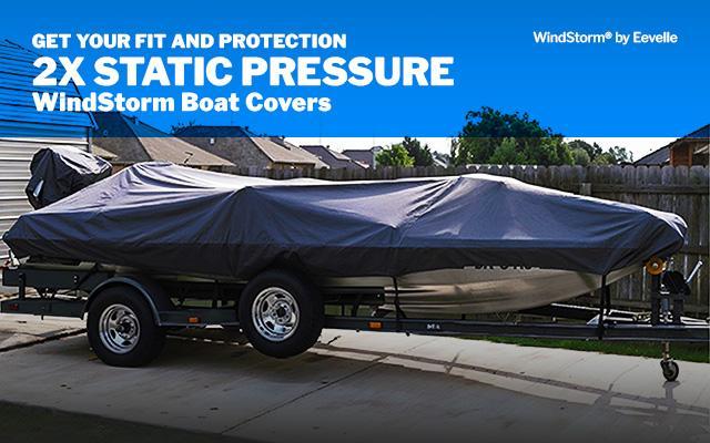 WindStorm Boat Cover for BASS BOAT - Wide Fits 18'6
